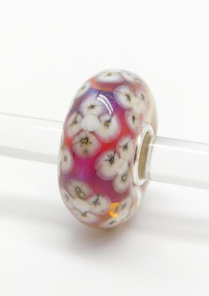 Violet Rock Flowerstone - Elfbeads Glas - Originalfoto